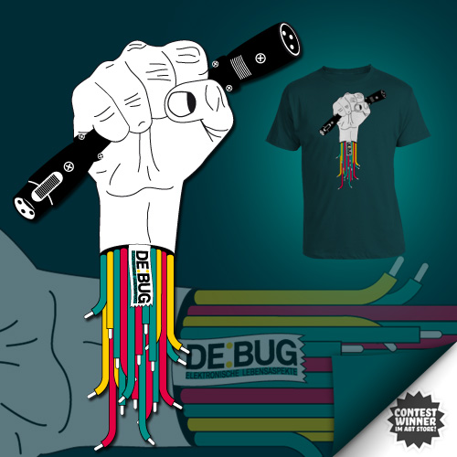 Offizielles neues DE:BUG - Shirt, gestaltet von Christoph Langguth